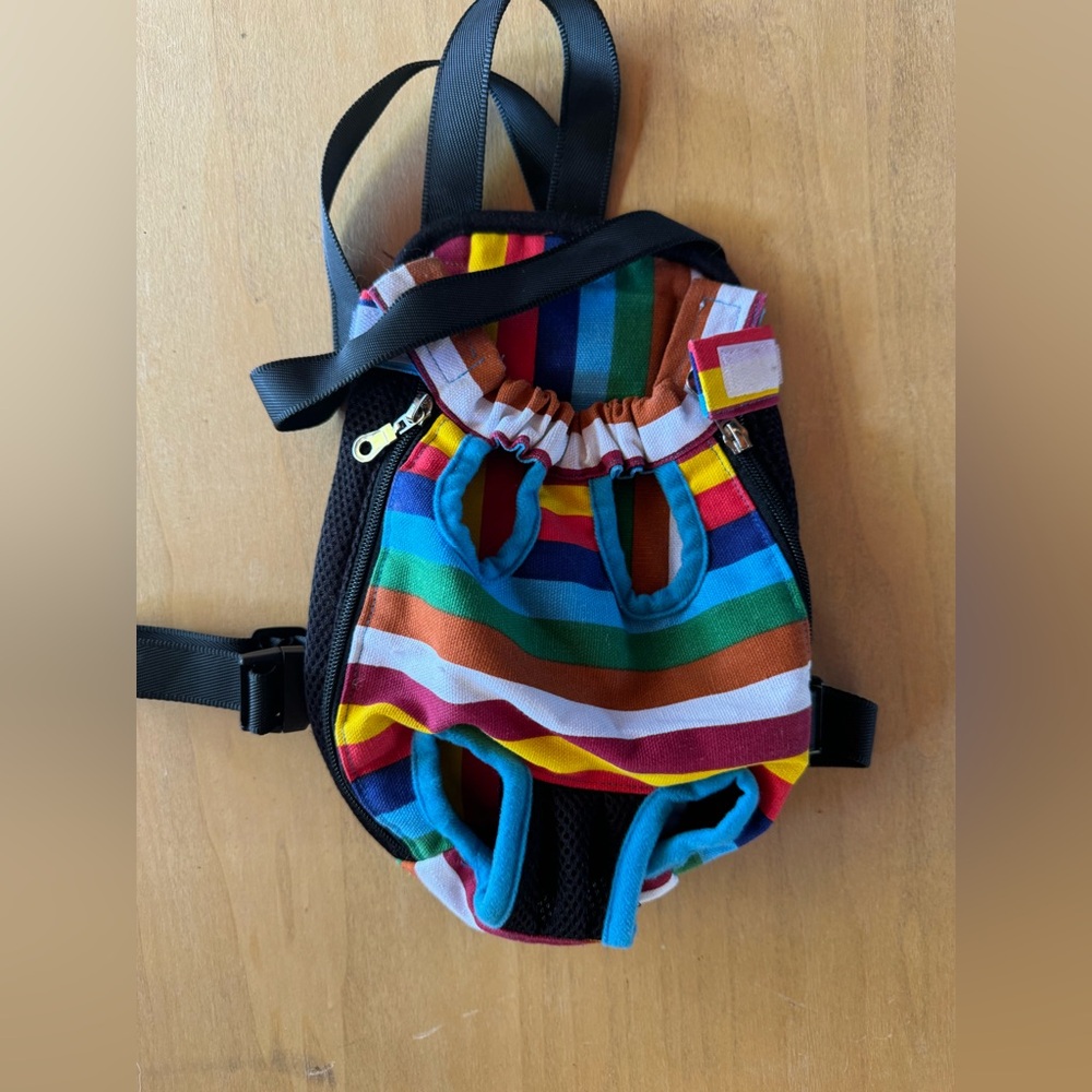Tail Up Colorful Striped Pet Carrier